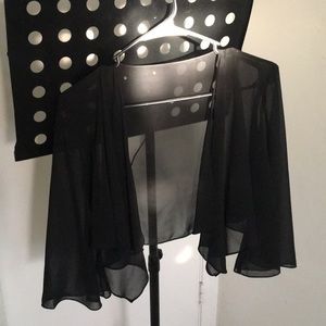 Women’s Sheer Chiffon Black Shrug